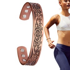 Pure Copper Magnetic Bracelet Arthritis Pain Relief Bangle Healing Therapy Gift