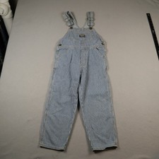 Vintage Osh Kosh Bgosh Overalls Youth 12-14  Hickory Striped 90s Vestbak