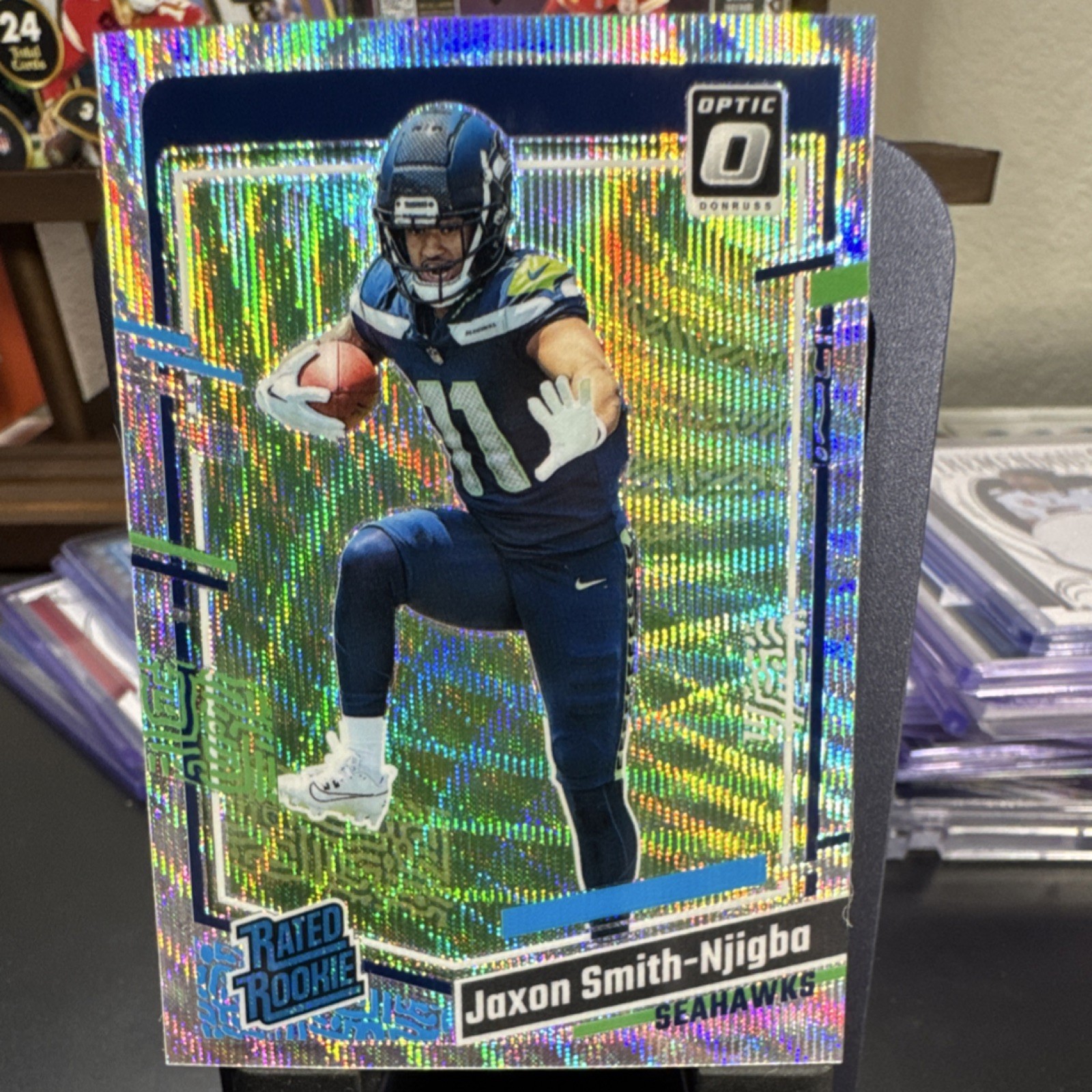 Jaxon Smith-Njigba Rated Rookie 2023 Panini Optic Wave Prizm Seahawks /300 #293