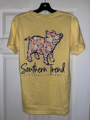 Southern Trend Clothing Company Oranges & Fruit Pig SS T-Shirt - Size Large