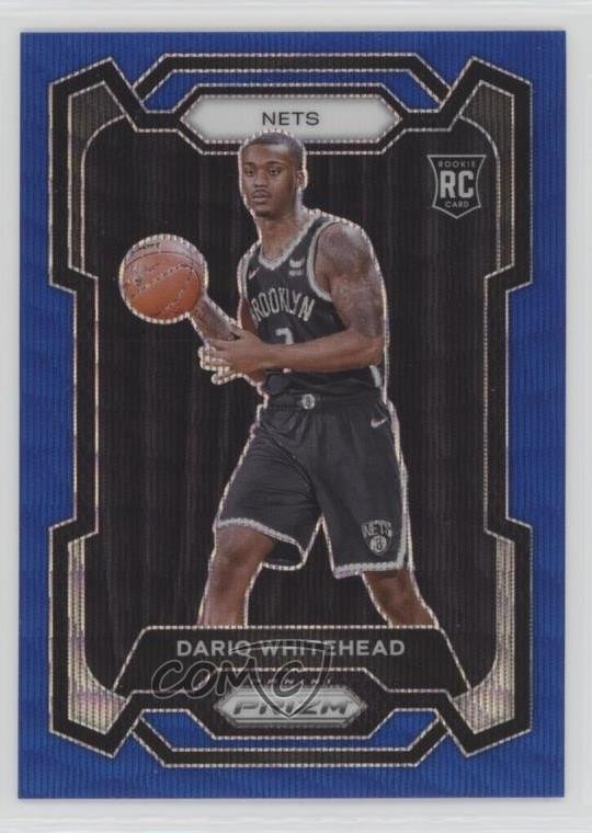 2023-24 Panini Prizm Blue Wave Prizm Dariq Whitehead #175 14md
