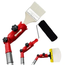 Multi-Angle Paint Brush Extender Red, Paint Edger Tool for High Ceilings, Ext...