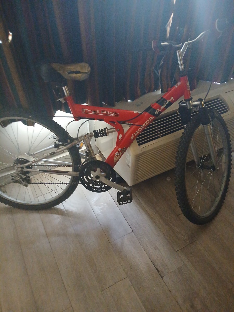 Vintage 26” Honda Racing Trail Pilot Full Suspension Mountain Bike  w/Woodpecker