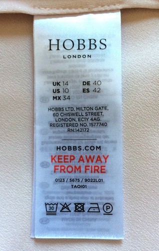 Hobbs Dress Ocassion UK 14 Immaculate Carly Pink Green Chiffon Fit & Flare Lined - Picture 11 of 12