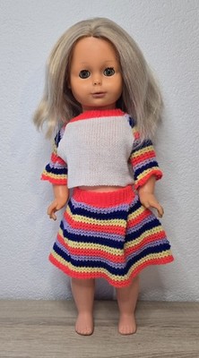 Nette Kunststoff Puppe Lissi Bätz Doll 52 cm Schlafaugen Sammler Vintage 