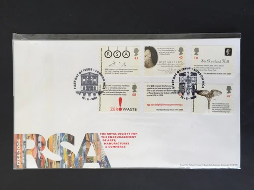 GB 2004 ROYAL SOCIETY OF ARTS 250th ANNY FIRST DAY COVER LONDON W.C2 POSTMARK