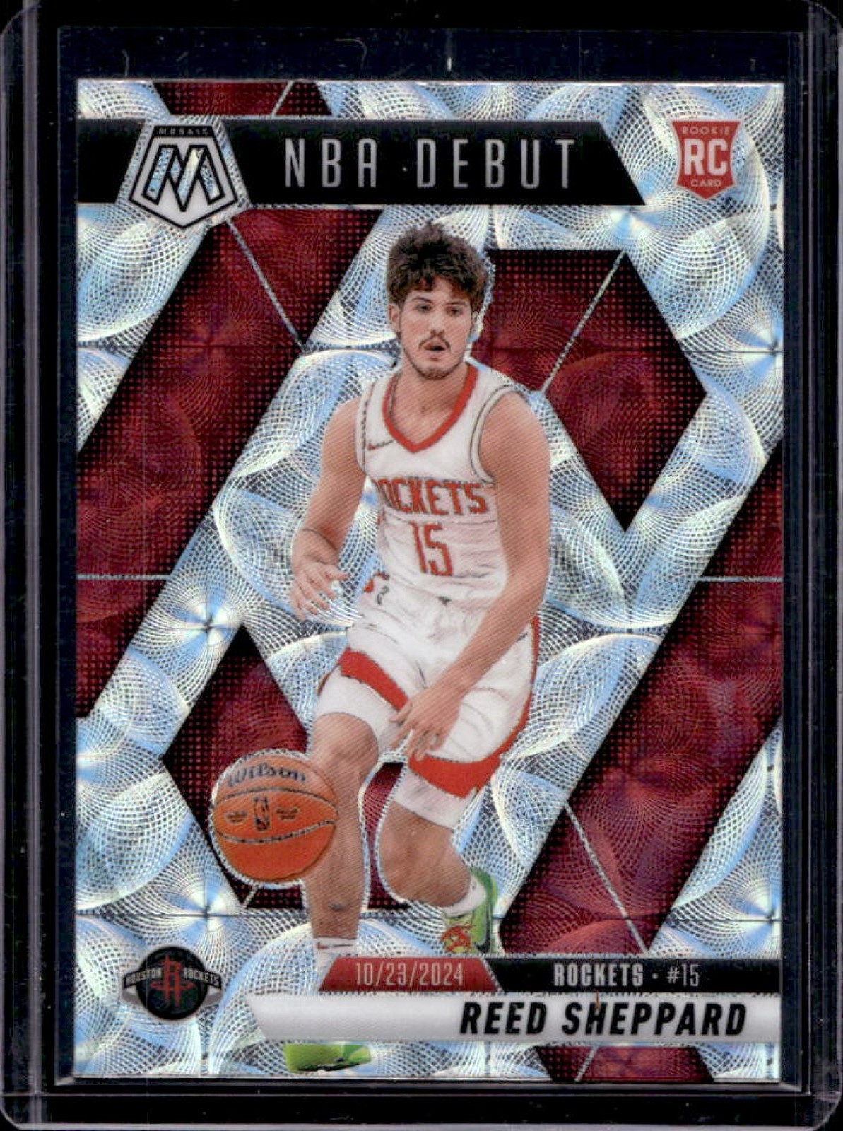 2024-25 Mosaic Reed Sheppard RC International NBA Debut #252 Rockets