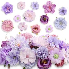 20 Pack Flower Hair Clip Rose Hair Clips Barrettes for Women Flower Purple