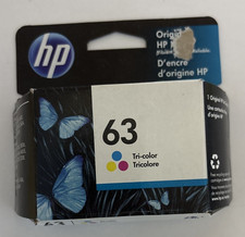 New Sealed Genuine HP 63 Tri-Color Ink Cartridge F6U61AN Original Exp 07/2022
