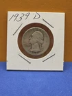 1939 D SILVER COIN WASHINGTON QUARTER .25 COIN MELT IS 15.91 HARD TO FIND QTR.