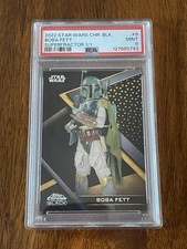 2022 Star Wars Topps Chrome Black BOBA FETT Superfractor 1/1 PSA 9