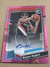 2023-24 Panini Optic Rayan Rupert Rated Rookie Pink Velocity Prizm ON CARD AUTO
