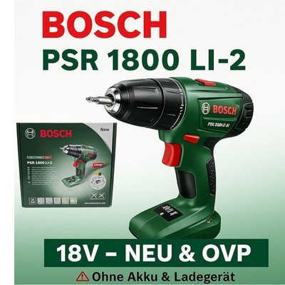  ️ Bosch PSR 1800 LI-2   18V Akku-Bohrschrauber   NEU & OVP  