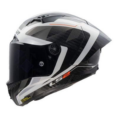 LS2 FF805 Thunder GP Aero Raute Helmet (XL) - White / GreyXL