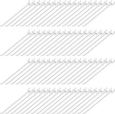 100 Pack 12 Inch Stainless Steel Hooks for Pegboard, Silver
