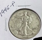 1945 50C Walking Liberty Half Dollar. 90% Silver.  #1921