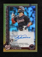 2025 Topps Series 1 Flagship Real One Gold Foil 17/50 Dylan Crews #74 Auto 0i6p
