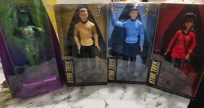 Star Trek 50th Anniversary Barbie Dolls Kirk, Spock, Uhura, Plus Vina From SDCC