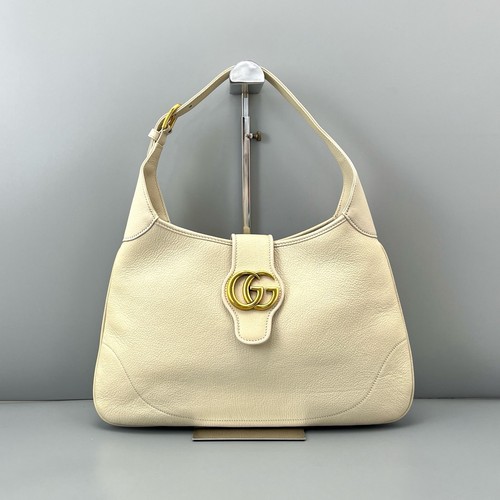 Gucci Aphrodite Large Off-white Grained Lthr Underarm Shoulder Bag Duty Paid
