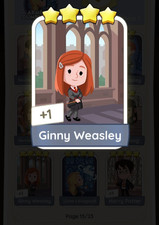 Ginny Weasley Carte Monopoly Go 4 étoiles Page 13 Album Harry Potter