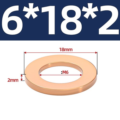 M3 - M60 Metric Copper Sealing Washers Flat Gasket Rings Form A DIN 7603 A - - Picture 41 of 135