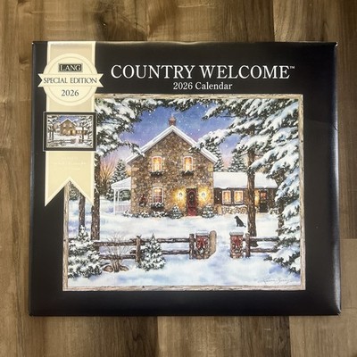 LANG Country Welcome 2026 Wall Calendar 13.4 x 12 Fast Shipping! NEW!