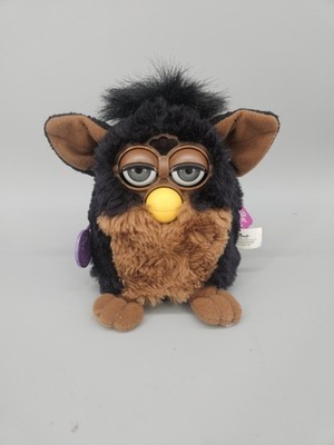 VTG 1999 Furby Gorilla Black Brown Gray Eyes Tiger Electronics Works Tag 70-800