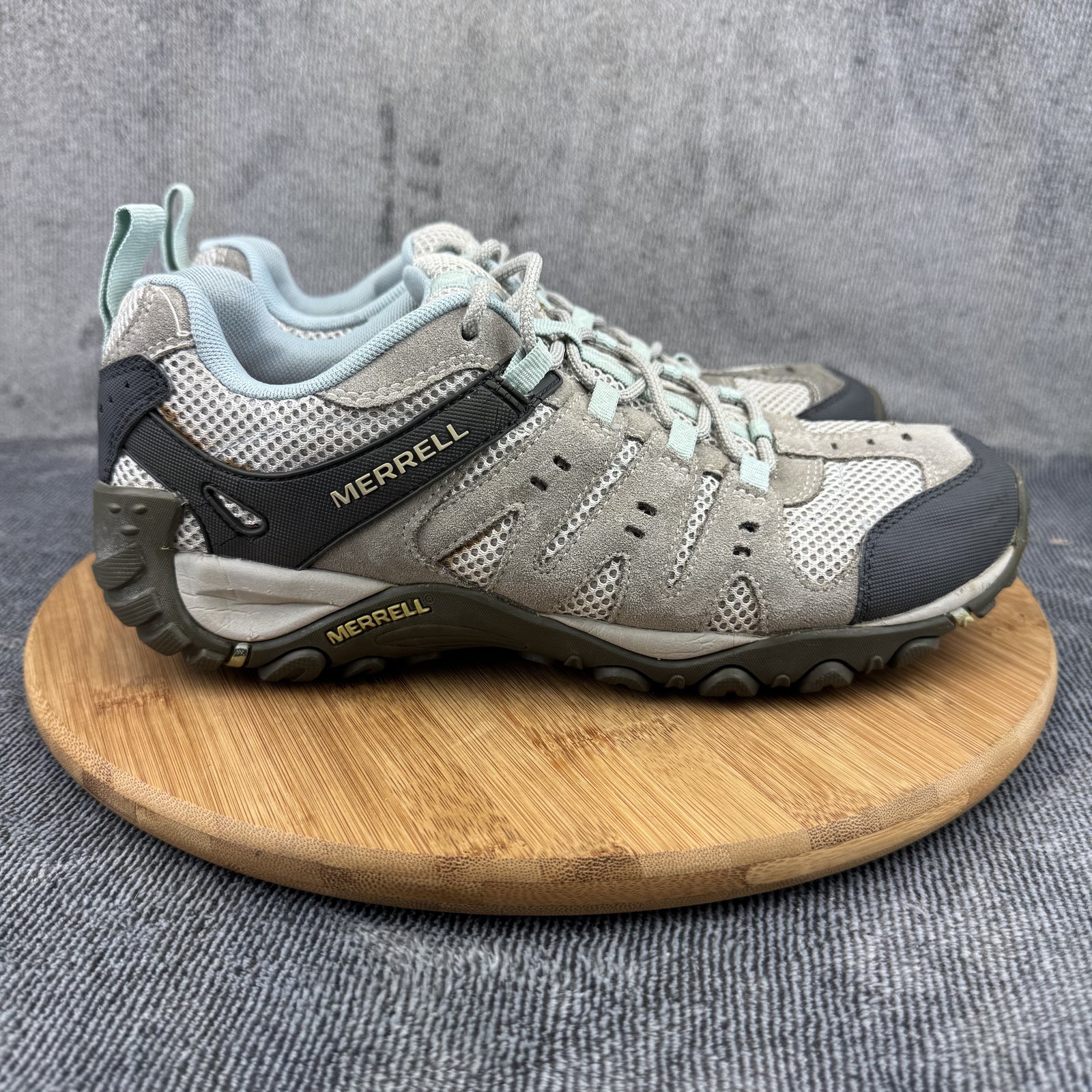 Scarpe Merrell Accentor donna taglia 10 grigio blu escursionismo trail outdoor sneakers