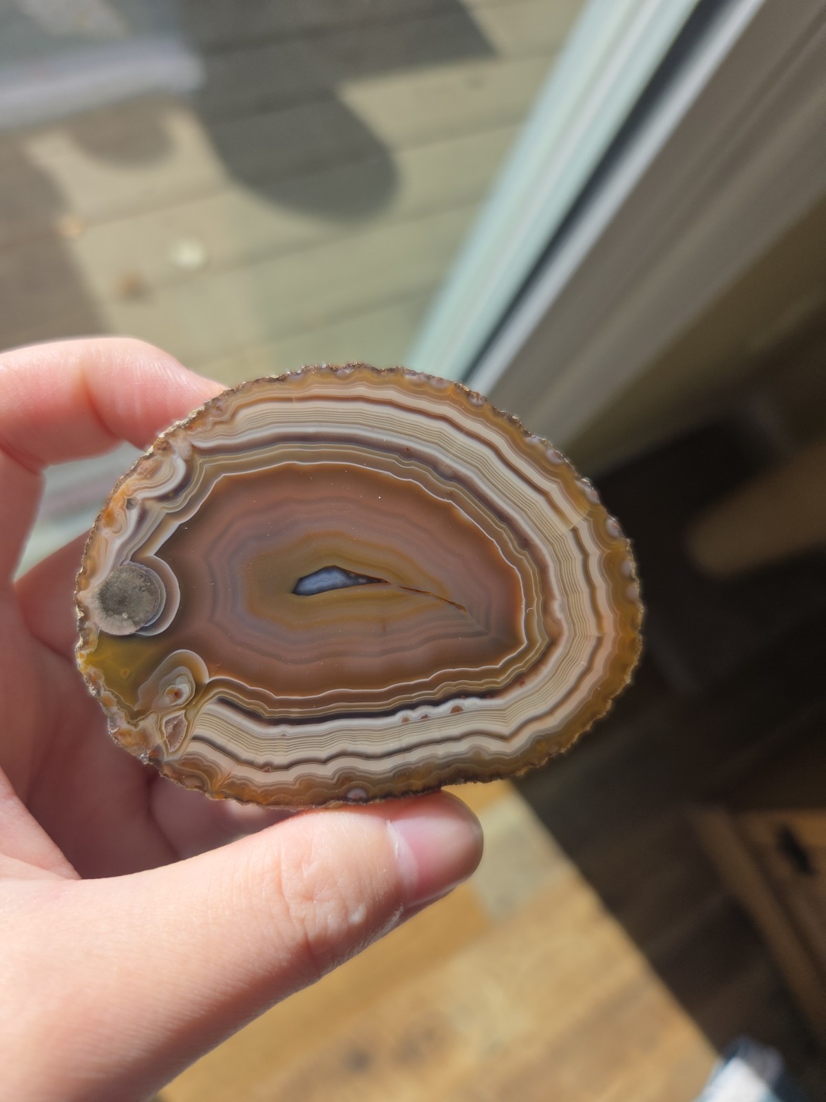 Large Chinese Fighting Blood Agate Warring State Agate Banded Half Nodule