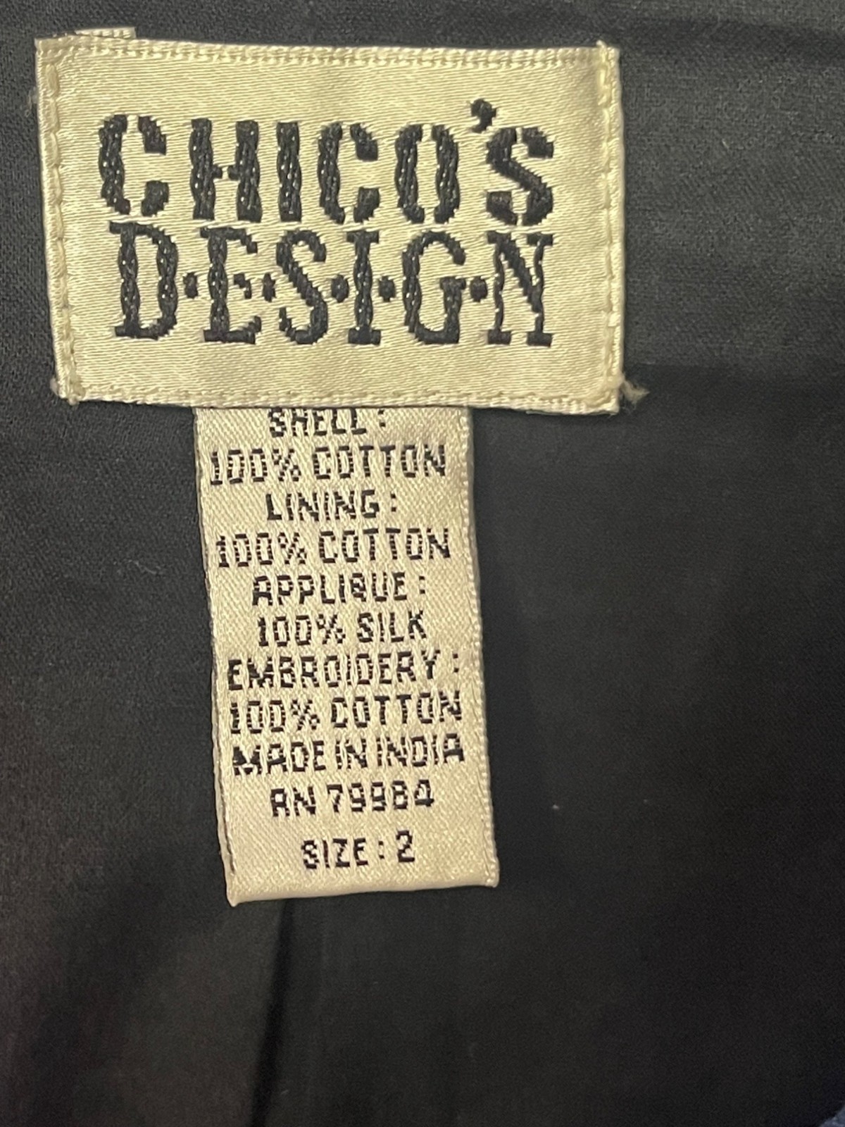 Chicos Design womens 2 Multicolor Patchwork Butto… - image 6