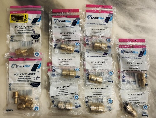Sharkbite Pex Push Fit Male Female MNPT FNPT P343-1 UC072LF UC120LF UR072A
