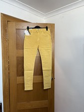 Vivid Vintage Inspired Push Up Jeans Colour Yellow Size 16