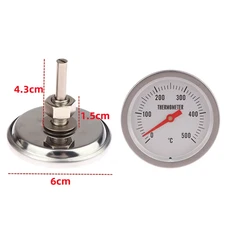 Stainless Steel BBQ Bimetal Thermometer Meter BBQ Food Cooking Meat Gauge Kitche