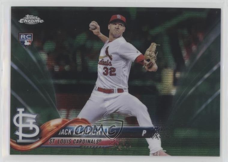 2018 Topps Chrome Green Wave Refractor 68/99 Jack Flaherty #4 2d9