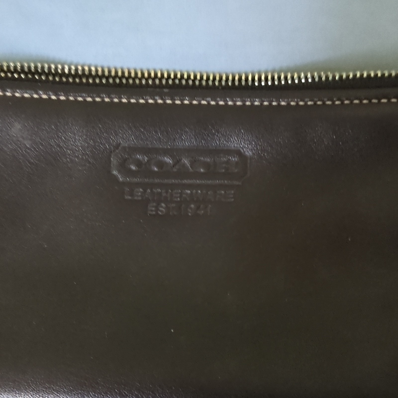 Coach Black Solid Pattern Zippered Pouch Wallet W… - image 2