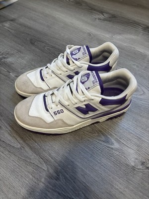 New Balance 550 White Purple   Retro Sneaker - Größe 44
