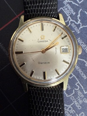 0*1様 OMEGA Geneve 1970年製 Cal613 1970 - Omega Geneve Date Cal. 613 17j Men's 34mm Hand Wind Watch