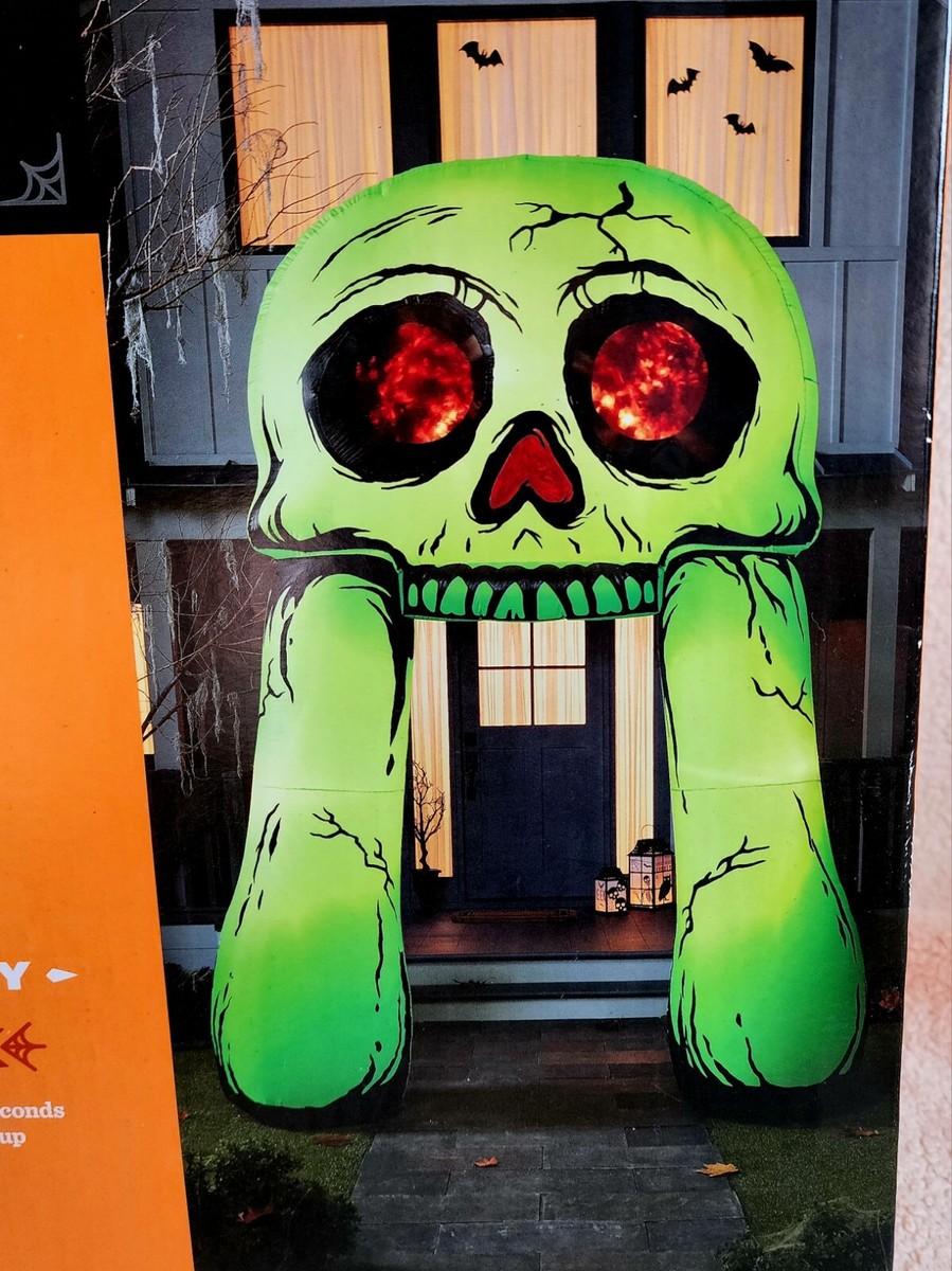 New Targe 11' LED Skull Archway Inflatable Halloween