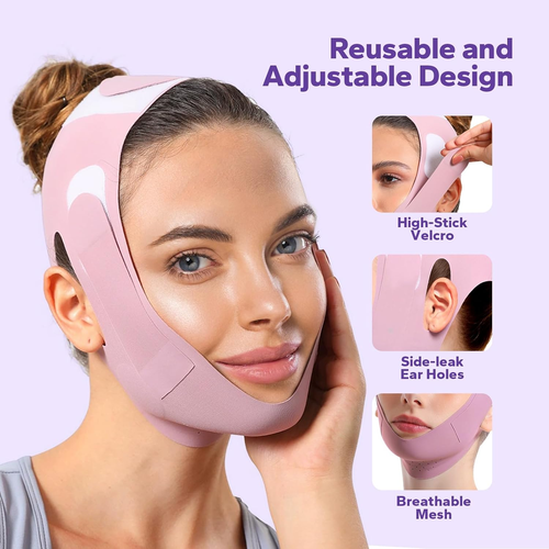 V-Line Lifting strap – Reusable V-Line Mask for Sleeping, Face Strap for ChinUp - 第 4/7 張圖片