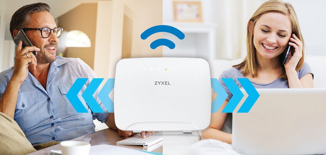 Zyxel LTE3316M604 modem router wireless 4G+ LTE cat 6 WiFi RJ11 VoIP e