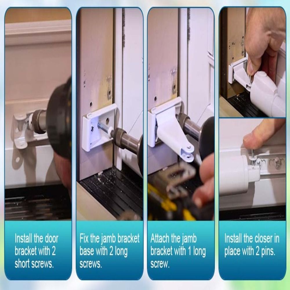 Stainless Steel Door Closer Bracket White Jamb Bracket Screen Door Home