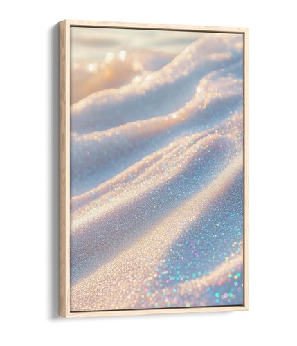 PRETTY IRIDESCENT SPARKLY SAND CLOSE-UP FLOAT EFFECT CANVAS WALL ART PIC PRINT - Picture 12 of 12