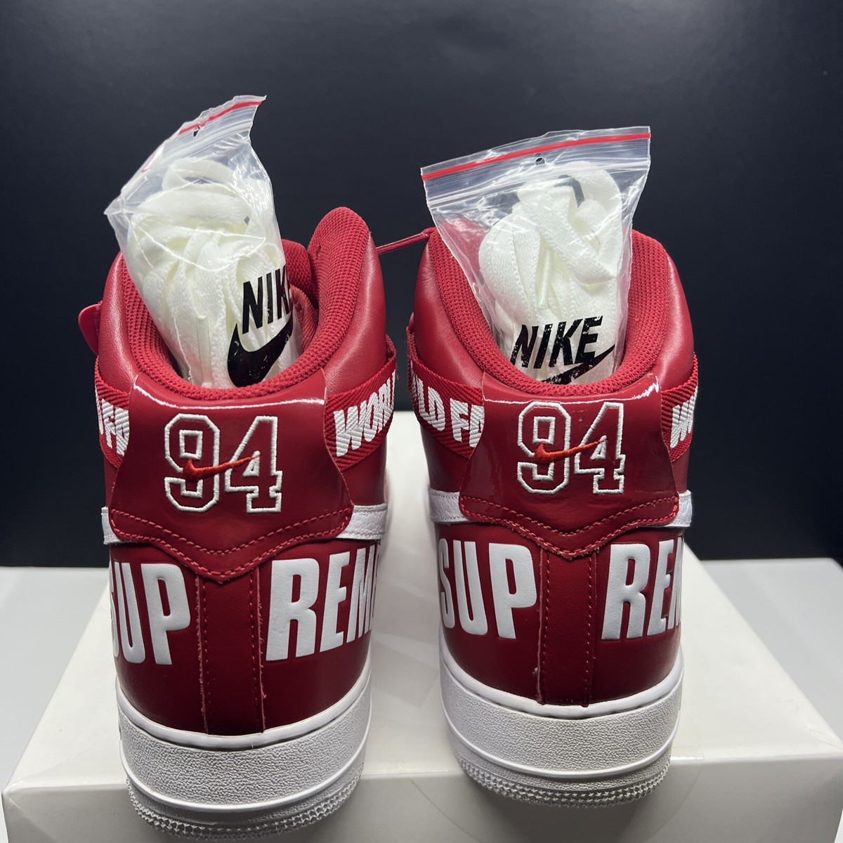 Size 13 - Nike Supreme x Air Force 1 SP High Red for sale