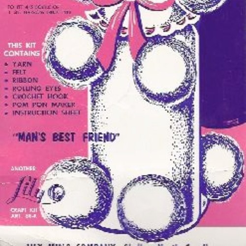 Vintage 1950’s Pie-Eyed Poodle Complete Crocheted Bottle Cover DIY Crochet Kit - Picture 8 of 8