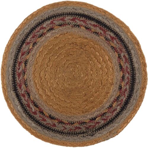 Trivet de yute redondo de 8" Heritage Farms marcas rústicas de VHC de yute de ovejas - Imagen 5 de 5