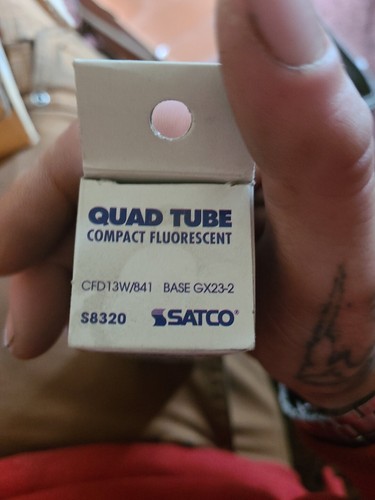 Satco S8320 4100K 13-Watt GX23-2 Base T4 Quad 2-Pin Tube for Magnetic Ballasts - Picture 3 of 4