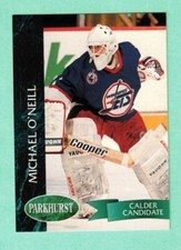 (1) MICHAEL ONEILL  1992-93 PARKHURST  # 441 JETS GOALIE ROOKIE CARD (L2727)