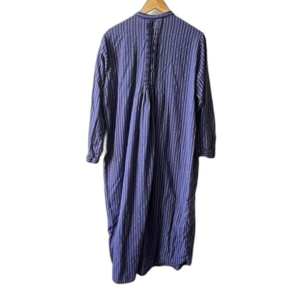 LL Bean Plus Size 2X Pintuck Dobby Blue Nightgown Dress Long