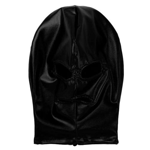 Unisex Face Mask Latex Metallic Open Eyes and Mouth Full Mask Hood Cosplay Props - Picture 8 of 51