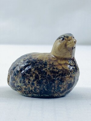 TINY MINIATURE PORCELAIN QUAIL BIRD PARTRIDGE HAND PAINTED 1.5  FIGURINE JAPAN